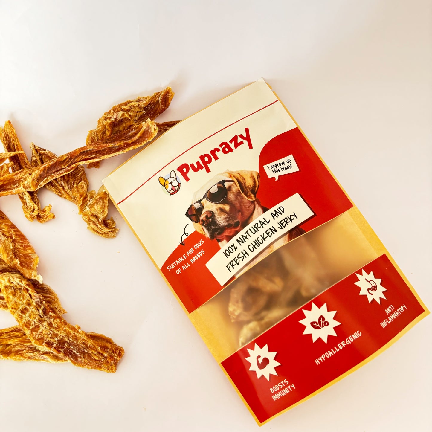 100% Organic Chicken Slice Jerky for Dogs | Single Ingredient