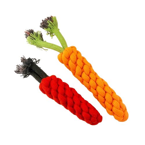 Dog Rope Carrot Toy- Set of 1