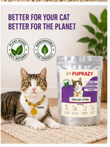 Tofu Cat Litter, Natural Plant-Based Clumping Litter, Low Dust and Low Tracking, Strong Odor Control, Lightweight and Flushable, [Size 7L / 2.5 kg]