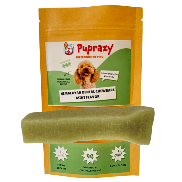 Mint flavor- Puprazy Yak Cheese Dog Chew| All life stages| Immunity Booster