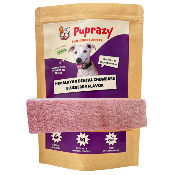 Blueberry flavor- Puprazy Yak Cheese Dog Chew| All life stages| Immunity Booster