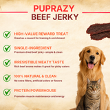 Puprazy Beef Jerky Dog & Cat Treats – Single Ingredient Dehydrated Beef
