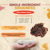 Puprazy Dehydrated Chicken Heart training treats for dogs & cats