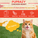 Puprazy Dehydrated Chicken Heart training treats for dogs & cats