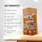 Puprazy Organic Cat Treats, Fish & Egg, Natural Bite-Sized Biscuits, Hypoallergenic, Digestive Support