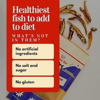 Dehydrated seafood cocktail treats| Dogs, Cats| Prawns, Anchovies, Sardines (70g, All 3)