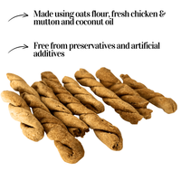 Puprazy Organic Mutton Chicken Dog Treat Munchy Sticks, No Preservatives