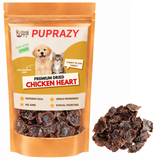 Puprazy Dehydrated Chicken Heart training treats for dogs & cats