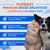 Puprazy Dehydrated Anchovies Treats for Dogs & Cats