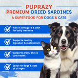 Puprazy Dehydrated Sardines Treats for Dogs & Cats