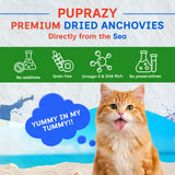 Puprazy Dehydrated Anchovies Treats for Dogs & Cats