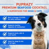 Puprazy Dehydrated Seafood Cocktail Treats for Dogs & Cats
