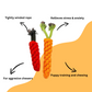 Dog Rope Carrot Toy- Set of 1