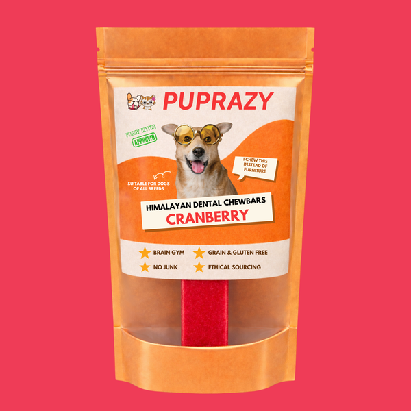 Puprazy Himalayan Dental Chewbars - Cranberry