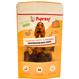 Puprazy Dehydrated Dog Chips, Pumpkin Carrot & Chicken Liver, All-Natural, No Additives (100g)