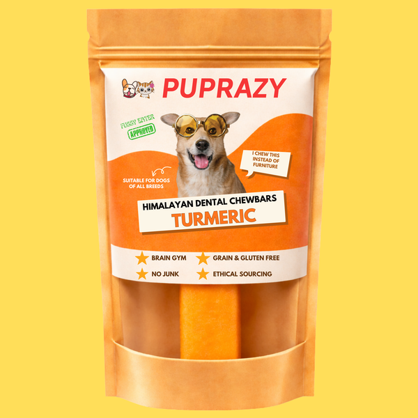 Turmeric flavor- Puprazy Yak Cheese Dog Chew| All life stages| Immunity Booster