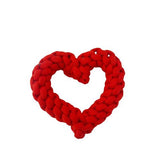 Dog Rope Heart-Shaped Toy- Chewing, Stimulation- Set of 1