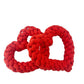 Dog Rope Heart-Shaped Toy- Chewing, Stimulation- Set of 1