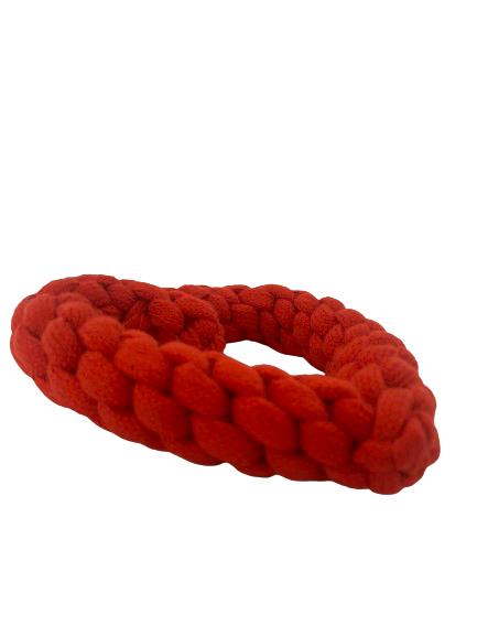 Dog Rope Heart-Shaped Toy- Chewing, Stimulation- Set of 1