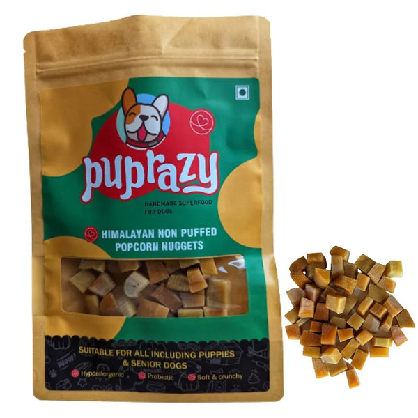 Natural cheese non puffed crunchy popcorn nuggets| Puppies, Adult dogs(200 g)