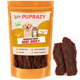 Puprazy beef jerky single ingredient dog and cat treats 